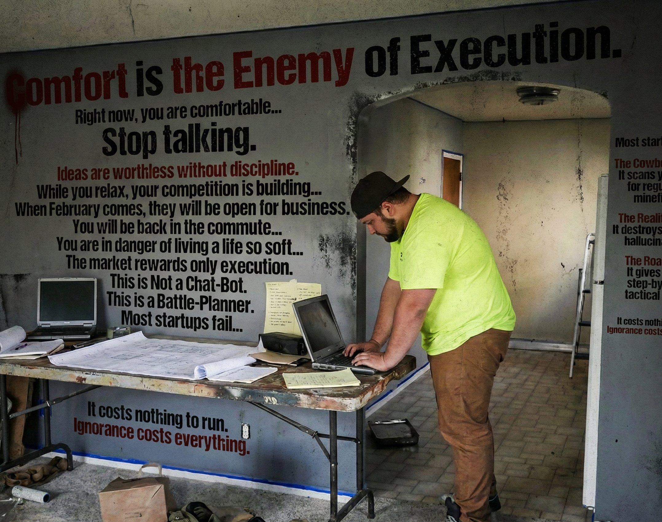 A tradesman starting a new business